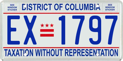 DC license plate EX1797