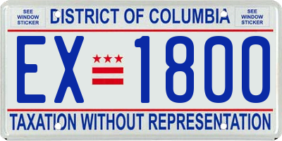DC license plate EX1800