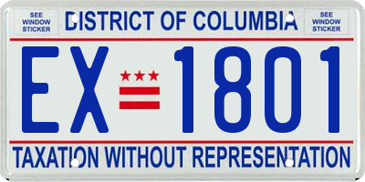 DC license plate EX1801