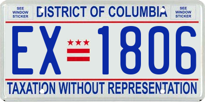 DC license plate EX1806