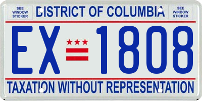 DC license plate EX1808