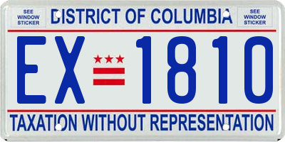DC license plate EX1810