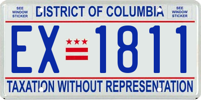 DC license plate EX1811