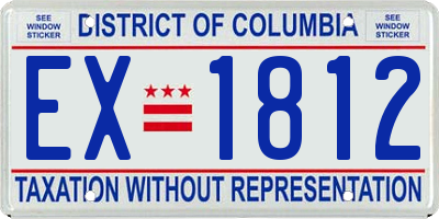 DC license plate EX1812