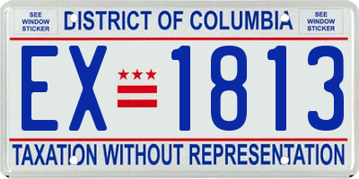 DC license plate EX1813
