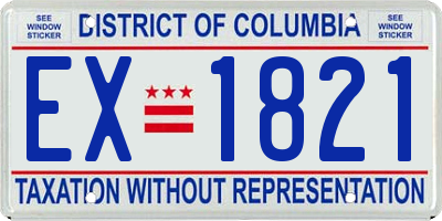 DC license plate EX1821