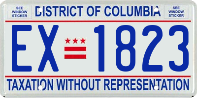 DC license plate EX1823