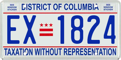 DC license plate EX1824