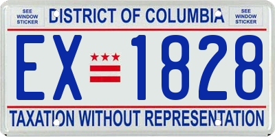 DC license plate EX1828