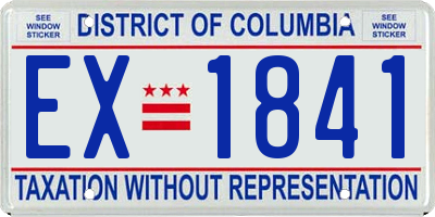 DC license plate EX1841