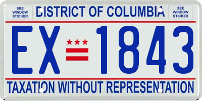 DC license plate EX1843