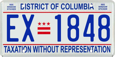 DC license plate EX1848