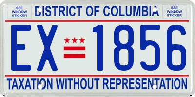 DC license plate EX1856