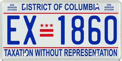 DC license plate EX1860