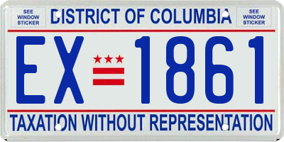 DC license plate EX1861