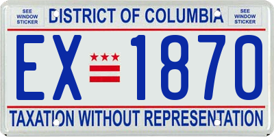 DC license plate EX1870