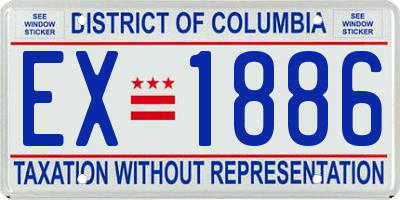 DC license plate EX1886