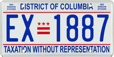 DC license plate EX1887