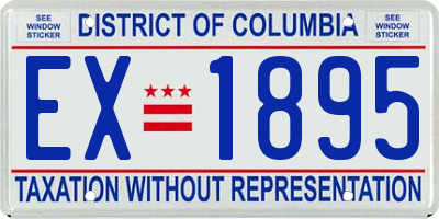 DC license plate EX1895