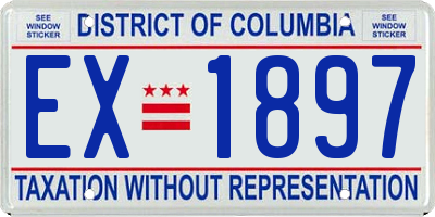 DC license plate EX1897