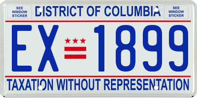 DC license plate EX1899