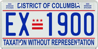 DC license plate EX1900