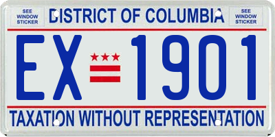 DC license plate EX1901