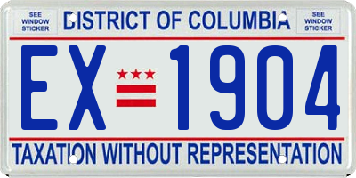 DC license plate EX1904