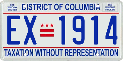 DC license plate EX1914