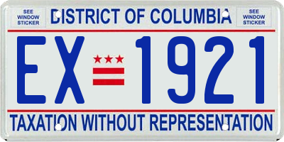 DC license plate EX1921