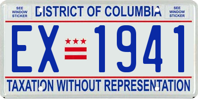 DC license plate EX1941