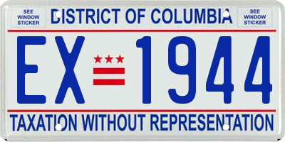 DC license plate EX1944