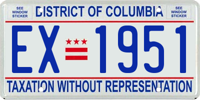 DC license plate EX1951
