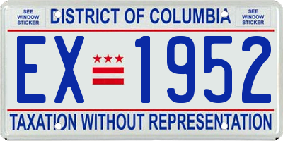 DC license plate EX1952