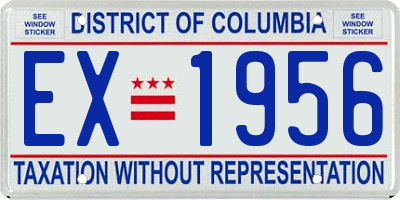 DC license plate EX1956