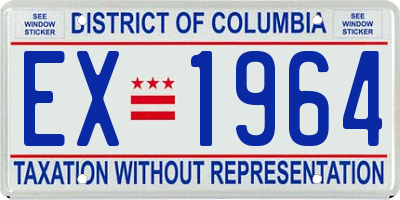 DC license plate EX1964