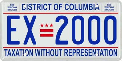 DC license plate EX2000