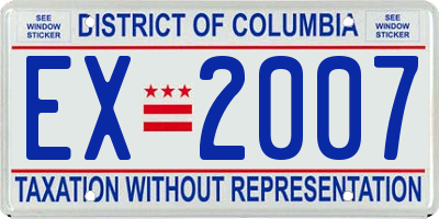 DC license plate EX2007
