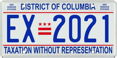 DC license plate EX2021