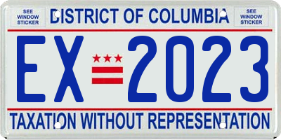 DC license plate EX2023