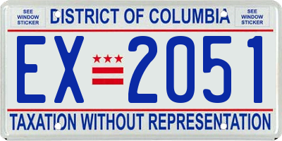 DC license plate EX2051