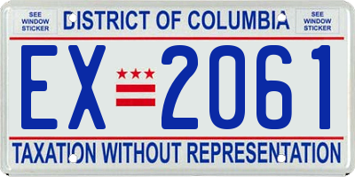 DC license plate EX2061