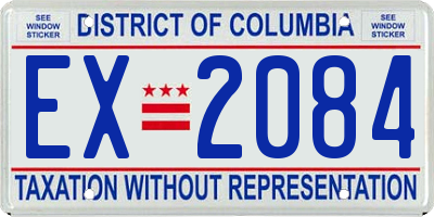 DC license plate EX2084