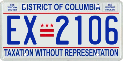 DC license plate EX2106