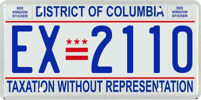 DC license plate EX2110