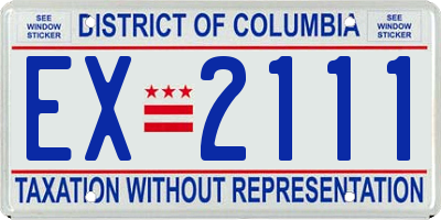 DC license plate EX2111