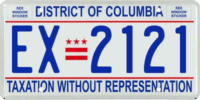 DC license plate EX2121