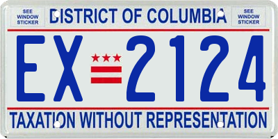 DC license plate EX2124