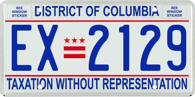 DC license plate EX2129