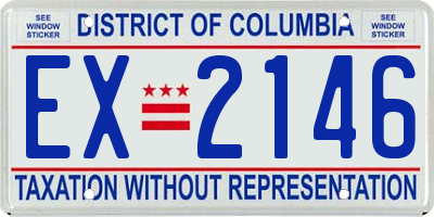 DC license plate EX2146